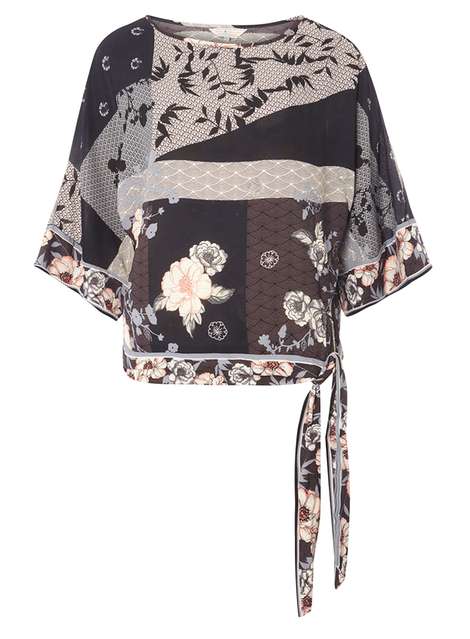 **Billie & Blossom Patchwork Kimono Top